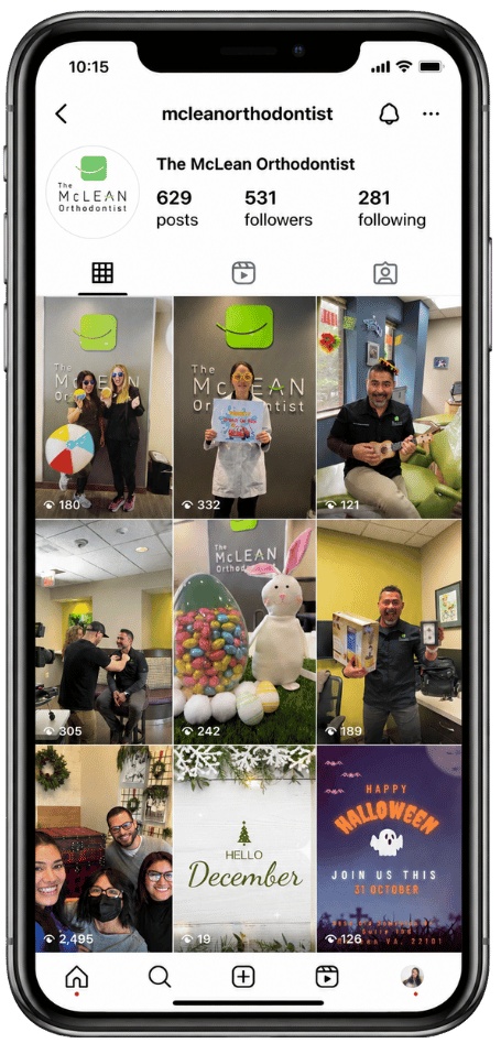 The McLean Orthodontist Instagram profile